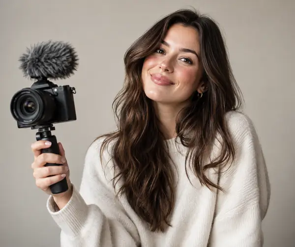 Business creator portrait against a neutral background